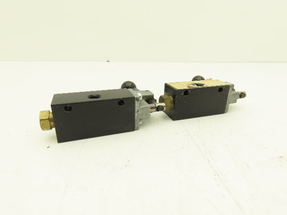 Fabco-Air 18HL-4 4-Way Lever Actuated Pneumatic Air Directional Valve Lot of 2