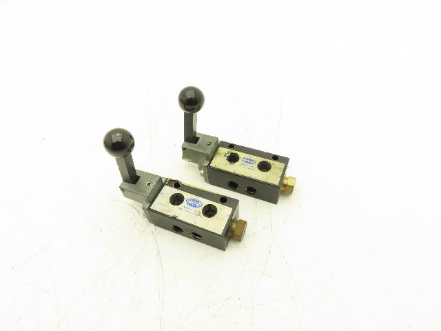Fabco-Air 18HL-4 4-Way Lever Actuated Pneumatic Air Directional Valve Lot of 2