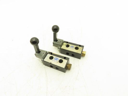 Fabco-Air 18HL-4 4-Way Lever Actuated Pneumatic Air Directional Valve Lot of 2