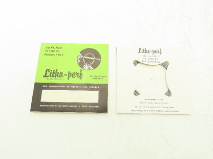 HS Boyd #815 Litho-Perf 20' Roll 16 Tooth Card Side Series Rules Lot of 2