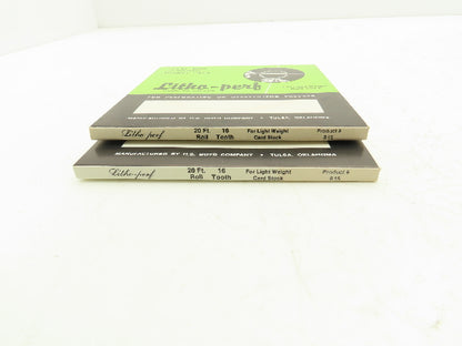 HS Boyd #815 Litho-Perf 20' Roll 16 Tooth Card Side Series Rules Lot of 2