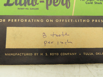 HS Boyd 2,842,202 Litho-Perf 20' Roll 8 Tooth Card Side Series Rules Lot of 3