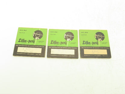 HS Boyd 2,842,202 Litho-Perf 20' Roll 8 Tooth Card Side Series Rules Lot of 3