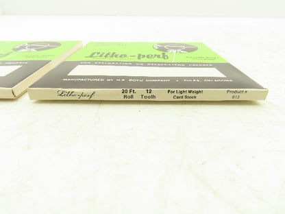 HS Boyd #813 Litho-Perf 20' Roll 12 Tooth Card Side Series Rules Lot of 2