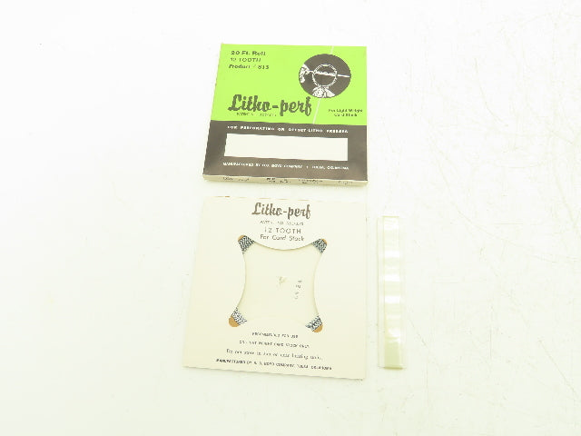 HS Boyd #813 Litho-Perf 20' Roll 12 Tooth Card Side Series Rules Lot of 2