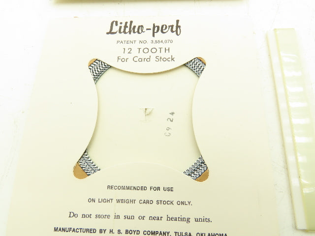 HS Boyd #813 Litho-Perf 20' Roll 12 Tooth Card Side Series Rules Lot of 2