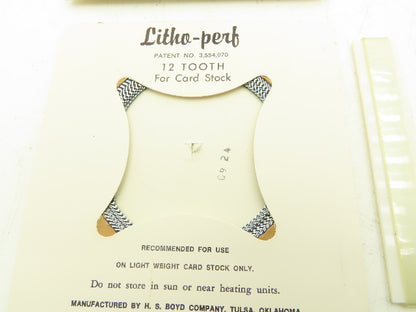 HS Boyd #813 Litho-Perf 20' Roll 12 Tooth Card Side Series Rules Lot of 2