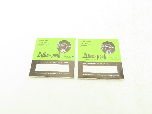 HS Boyd #813 Litho-Perf 20' Roll 12 Tooth Card Side Series Rules Lot of 2