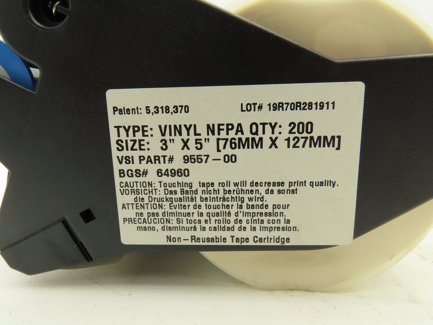 Brady 64960 Supply Cartridges For Label And Sign Maker 3" X 5"