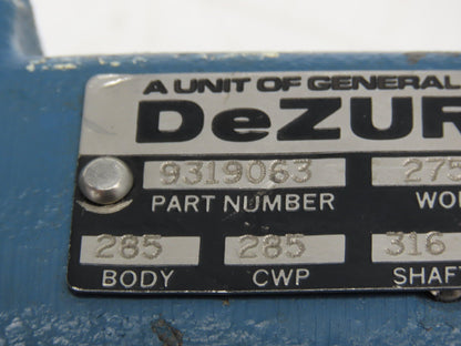 DeZurik 9319063 1.5" Ball Valve Pneumatically Actuated Stainless