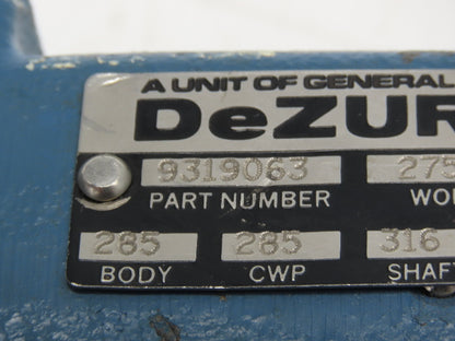 DeZurik 9319063 1.5" Ball Valve Pneumatically Actuated Stainless