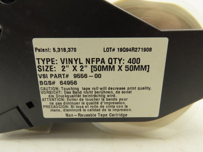 Brady 64956 Supply Cartridges For Label And Sign Maker 2" X 2"