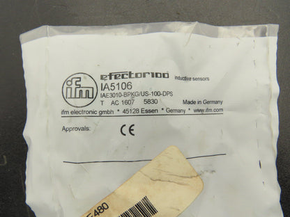 IFM IA5106 Efector 100 Inductive Proximity Sensor  10-36 VDC