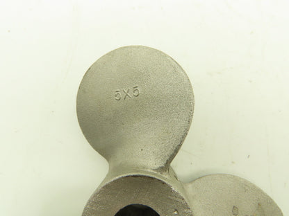 5" x 5" Mixer Impeller Three Blade 1/2" Bore