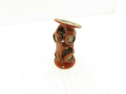 Elbe 0 106 300 001 Universal Joint Double Length=120mm Flange=65mm Hole=4x6mm