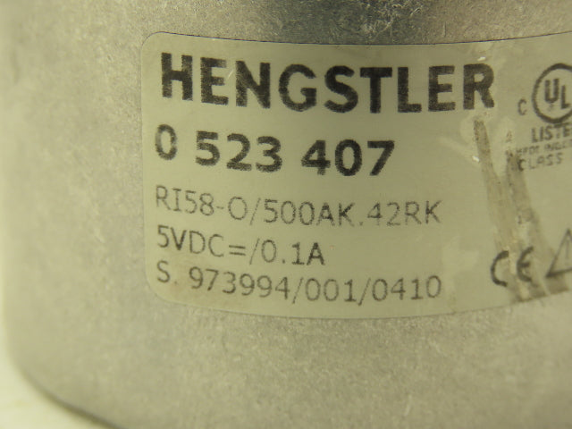 Hengstler 0 523 407 Incremental Optical Encoder 10000PPR 3/8" Shaft
