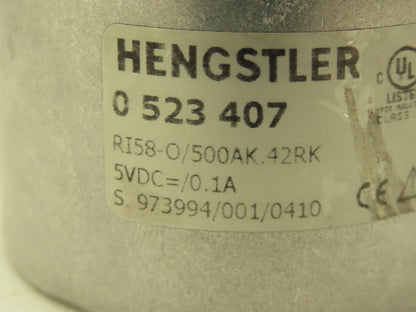 Hengstler 0 523 407 Incremental Optical Encoder 10000PPR 3/8" Shaft