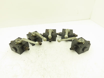 N/A 3KHT-R3/8" 8 87 Pneumatic Manual Valve 4 Way 2 Pos 150 PSI 3/8"NPT Lot of 5