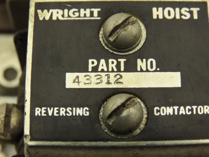 Wright Hoist 43312 Reversing Contactor 115/230VDC 115-550VAC 15A