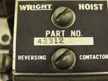 Wright Hoist 43312 Reversing Contactor 115/230VDC 115-550VAC 15A