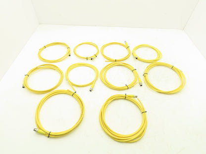 Woodhead 884030D01M050 Micro-Change M12 5 Foot 4-pin Male 4-wireCable Lot of 10