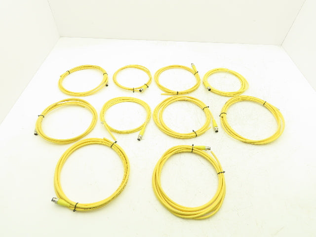 Woodhead 884030D01M050 Micro-Change M12 5 Foot 4-pin Male 4-wireCable Lot of 10
