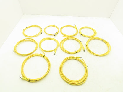 Woodhead 884030D01M050 Micro-Change M12 5 Foot 4-pin Male 4-wireCable Lot of 10