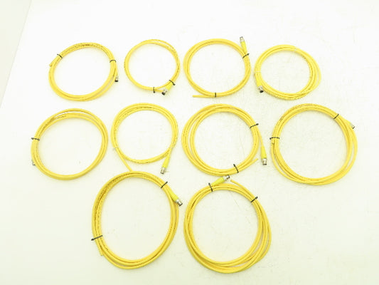 Woodhead 884030D01M050 Micro-Change M12 5 Foot 4-pin Male 4-wireCable Lot of 10