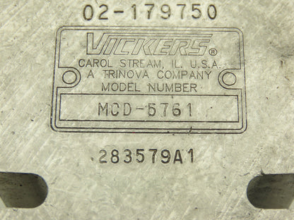 Vickers 283579A1 MCD-5761 Hydraulic Manifold 4-Way 1/4 & 1/2" Flared Threads