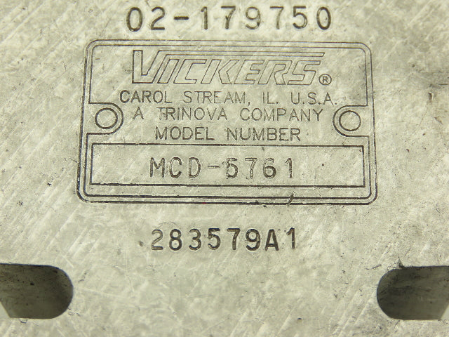 Vickers 283579A1 MCD-5761 Hydraulic Manifold 4-Way 1/4 & 1/2" Flared Threads