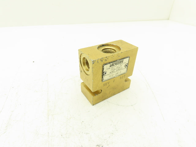 Vickers MCD-3953 Hydraulic Manifold 4-Way 1/4 & 1/2" Threads