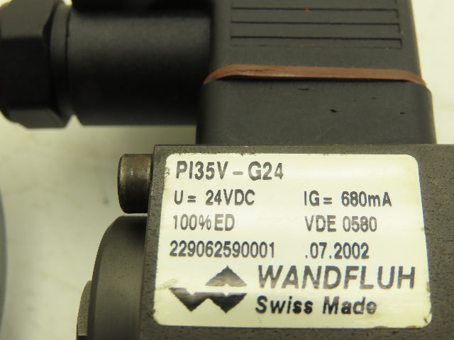 Wandfluh MVPSA06-A-100 Proportional Pressure Relief Valve 24V Solenoid PI35V-G24