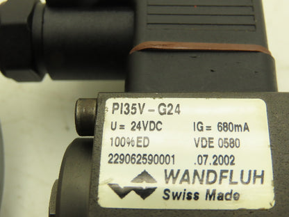 Wandfluh MVPSA06-A-100 Proportional Pressure Relief Valve 24V Solenoid PI35V-G24