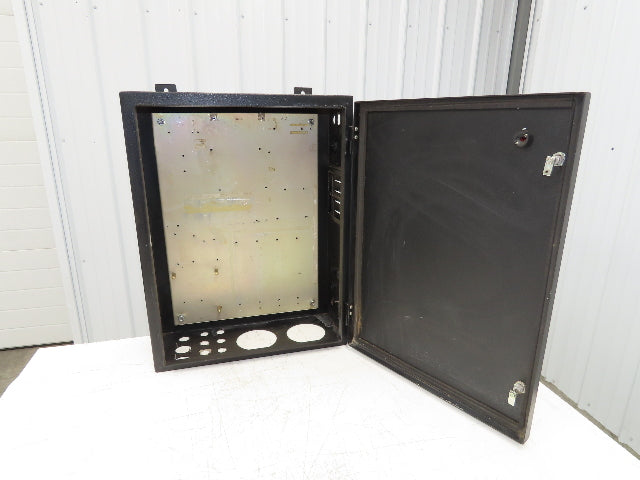 Aluminum Electrical Enclosure Control Panel 26x20x8" Back Plate JIC Black