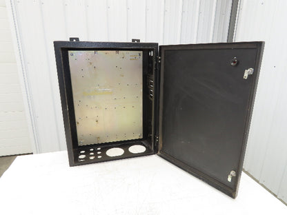 Aluminum Electrical Enclosure Control Panel 26x20x8" Back Plate JIC Black