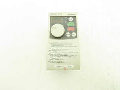Mitsubishi FR-S520-0.2K Freqrol Inverter Drive 3Ph 240V In 0.2kW 240V 1.4A 120Hz