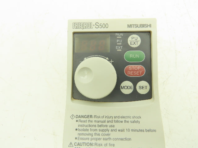 Mitsubishi FR-S520-0.2K Freqrol Inverter Drive 3Ph 240V In 0.2kW 240V 1.4A 120Hz