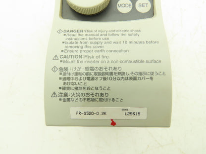 Mitsubishi FR-S520-0.2K Freqrol Inverter Drive 3Ph 240V In 0.2kW 240V 1.4A 120Hz