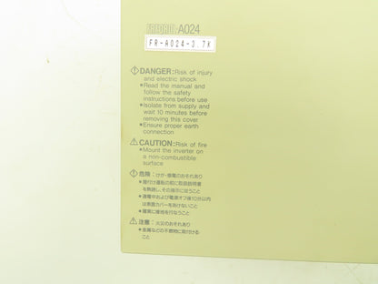 Mitsubishi FR-A024-3.7K Freqrol Inverter Drive 3Ph 230V In 3.7kW 17.5A 400Hz Out