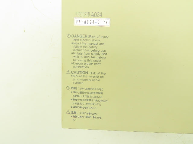 Mitsubishi FR-A024-3.7K Freqrol Inverter Drive 3Ph 230V In 3.7kW 17.5A 400Hz Out