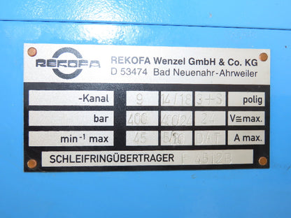 Morgan Rekofa F4512B Rotary Slip Ring Current Transmitter
