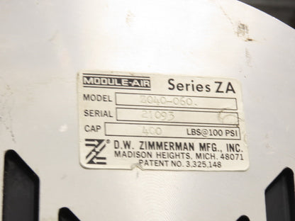 Ingersoll Zimmerman Z040-060 Pneumatic Air Balancer 6' Travel 400Lb w/Load Block