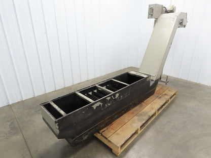Enomoto CNC Chip Conveyor 16"x 67" Infeed 46-50" Discharge 220V 3PH