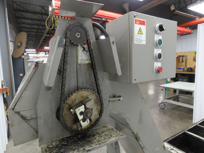 Enomoto CNC Chip Conveyor 16"x 67" Infeed 46-50" Discharge 220V 3PH