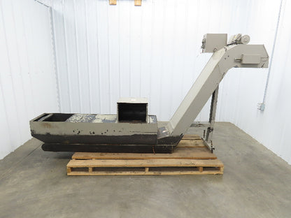 Enomoto CNC Chip Conveyor 16"x 67" Infeed 47-51" Discharge 220V 3PH