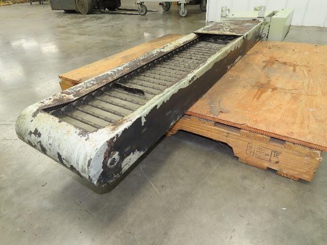 CNC Chip Conveyor 12"x 59" Infeed Low Profile 220V 3PH 82" OAL