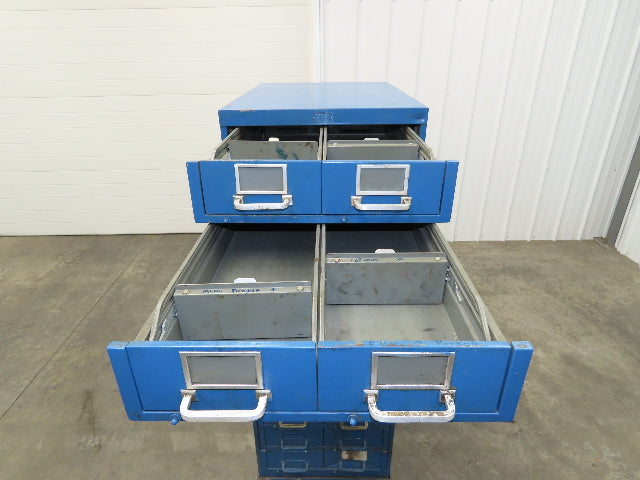 General Fireproofing Card Storage Cabinet 22 Drawer Unit 1940 Vintage Industrial