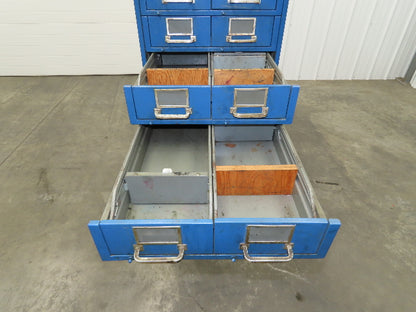 General Fireproofing Card Storage Cabinet 22 Drawer Unit 1940 Vintage Industrial