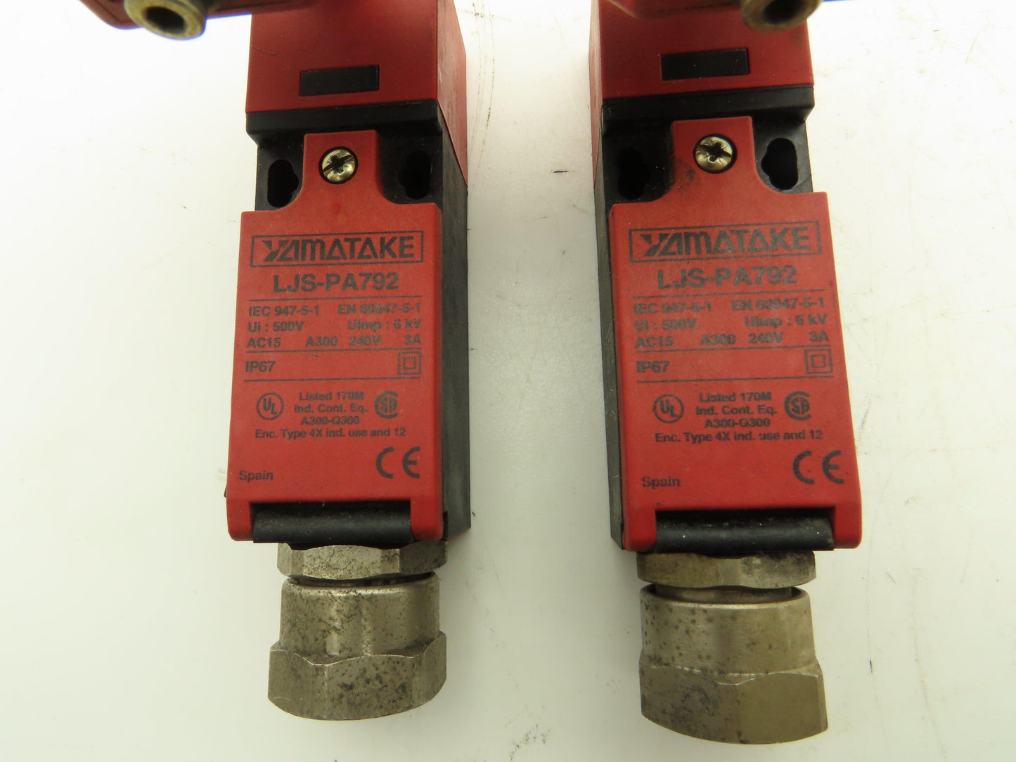 Yamatake LJS-PA792 Safety Switch 240V 3A IP67 Lot of 2