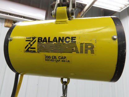 Ingersoll Zimmerman BA020120 Pneumatic Air Balancer 6' Travel 400Lb w/Load Block
